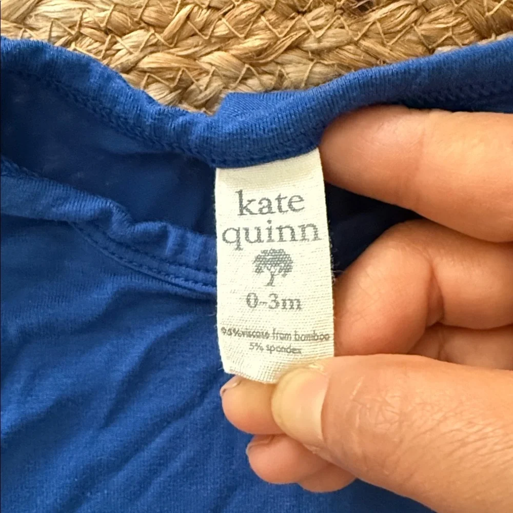 Kate Quinn Electric Blue Bamboo Bodysuit. 0-3mo